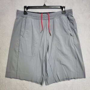 Lululemon Shorts Mens Small Gray Striped Unlined Distressed Casual 10.5" Inseam